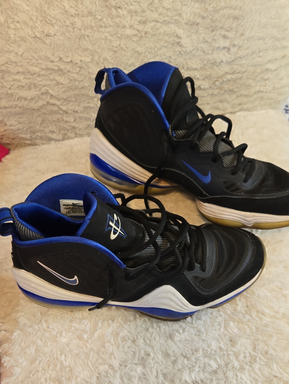 Nike Black and Blue Basketball Sneakers